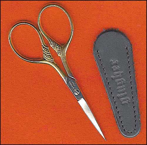 Gingher Lion's Tail Embroidery Scissors - Click Image to Close